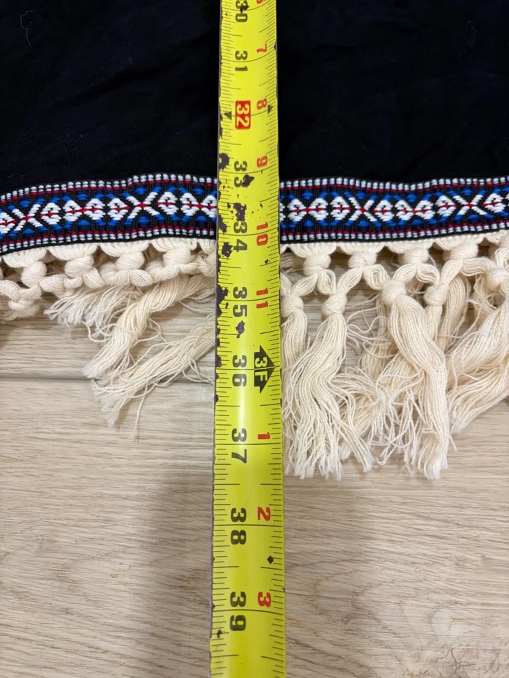 Be Beach by Exist Black Western Boho Costal Cowgirl Sundress With Fringe Size L - Picture 6 of 6